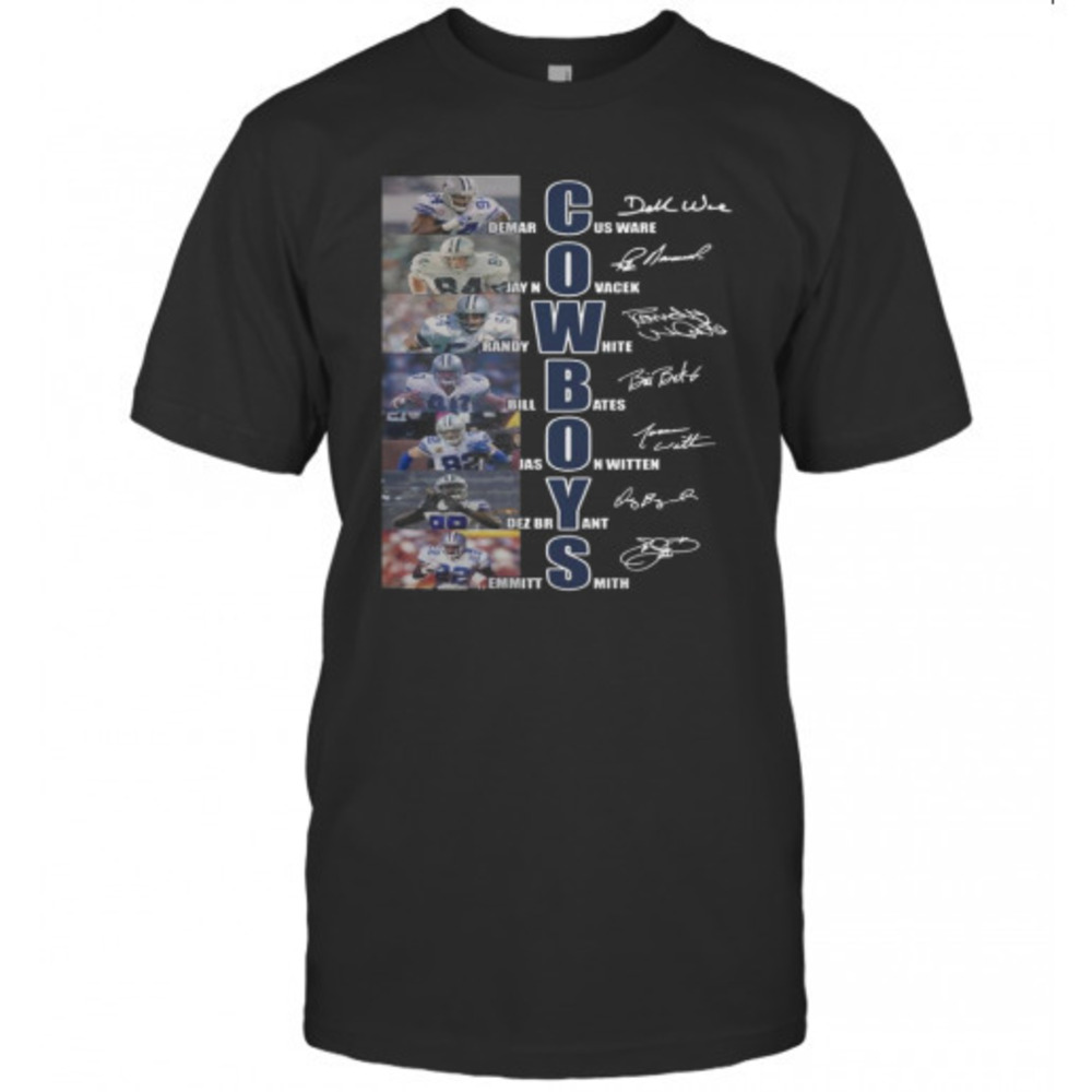 Dallas Cowboys Team Players Demarcus Ware Jay Novacek Signatures Tshirt